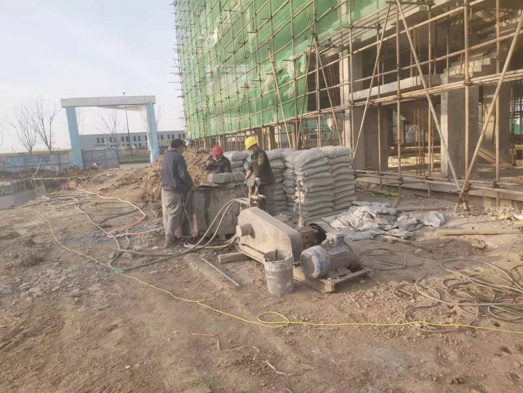 孝南别墅下沉注浆